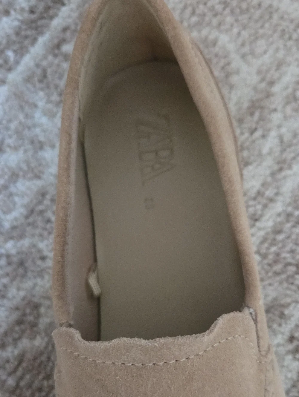 Zara Kids split suede slip-on loafers,never worn.